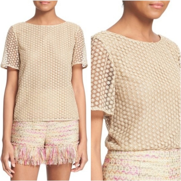 Diane Von Furstenberg Tops - DIANE VON FURSTENBERG Brylee Guipure Lace Top L